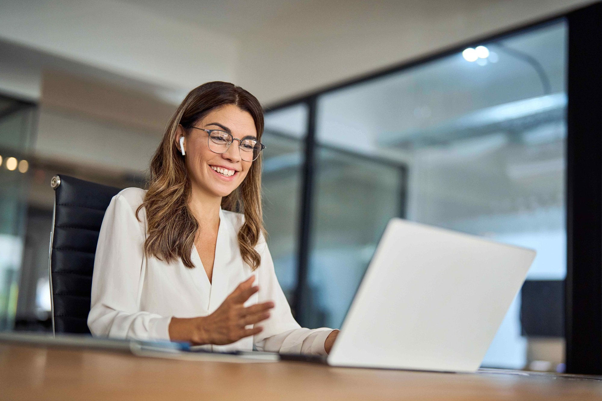 woman on a video conference call